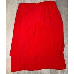 Grace‎ Willow the Label red layered midi skirt pockets 10 L